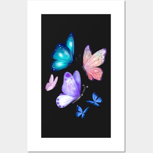 Butterflies colorful  Design Posters and Art